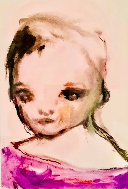 Mädchen, Aquarell 30 x 20 cm, 2000